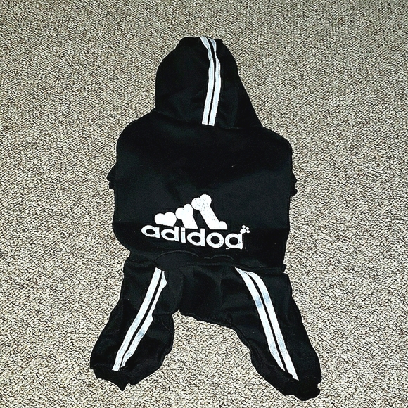 Adidog dog hooded sweatshirt outfit - Picture 2 of 11